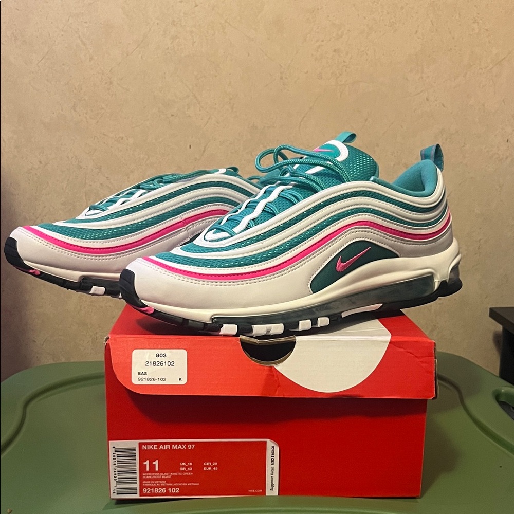 Nike Air Max 97 in Teal and Pink